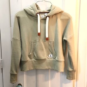 Wanakome Light Green Cropped Hoodie size medium